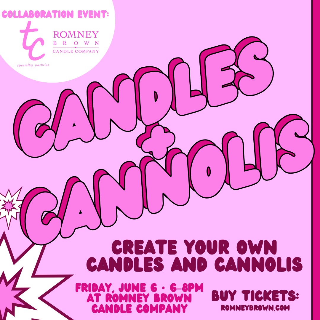 Candles & Cannolis DIY Event in Grayslake | Romney Brown Candle Co